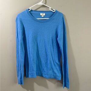 J. Crew Blue Crewneck Sweater 100% Cotton